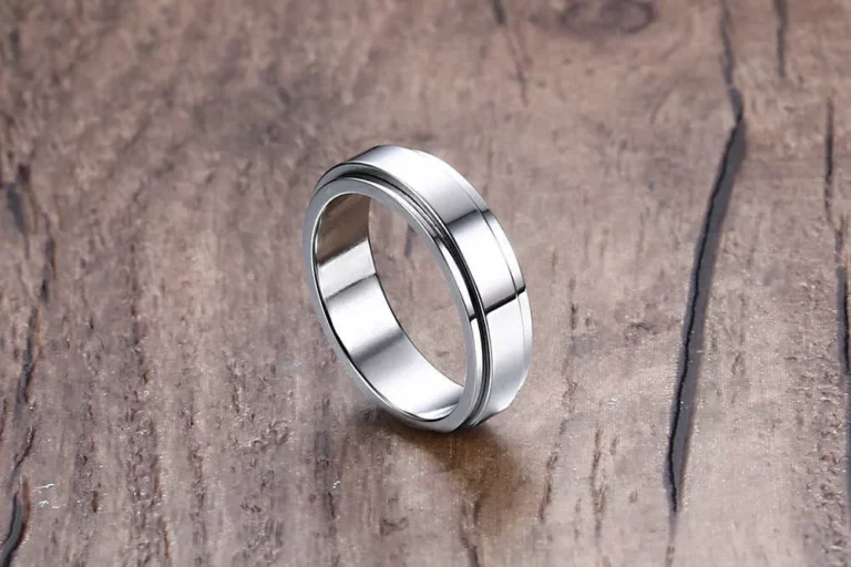Vnox-Bague Spinner Personnalisée pour Homme et Femme, Alliance Rotative en Acier Inoxydable, Nom et Date Personnalisés, Bague Queue Initiale Homme, 6mm