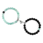 Offre spéciale 2 pièces/ensemble Bracelet de perles pour amoureux pierre naturelle Distance coeur aimant Couple Bracelets amitié mode bijoux cadeau 29