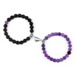 Offre spéciale 2 pièces/ensemble Bracelet de perles pour amoureux pierre naturelle Distance coeur aimant Couple Bracelets amitié mode bijoux cadeau 31